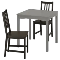 Set masă și scaune Ikea Hauga/Stefan Pătrată / PAL / Gray
