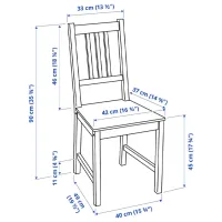 Обеденные стол со стульями Ikea Hauga/Stefan Квадратная / ДСП / Серый photo 10