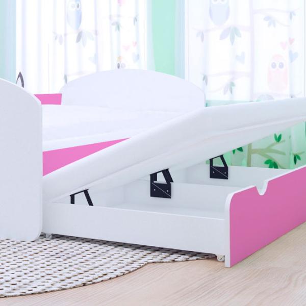 Pat pentru copii Happy Babies Happy 80 x 160 cm / PVC / Pink photo 3