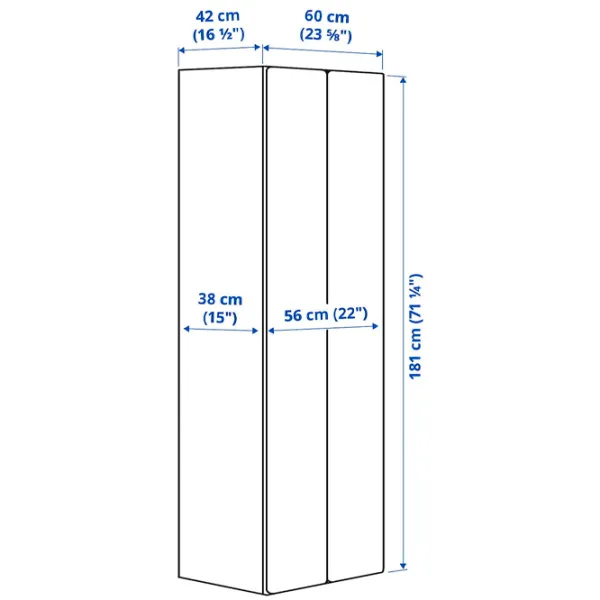 Dulap Ikea Smastad/Platsa 60 x 42 x 181 / DSP / Alb photo 8