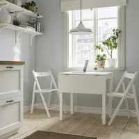 Обеденные стол со стульями Ikea Hauga/Frosvi Прямоугольная / ДСП / Белый photo 6