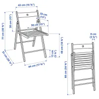 Обеденные стол со стульями Ikea Hauga/Frosvi Прямоугольная / ДСП / Белый photo 8