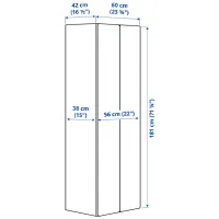 Dulap Ikea Smastad/Platsa 60 x 42 x 181 / DSP / Alb photo 8
