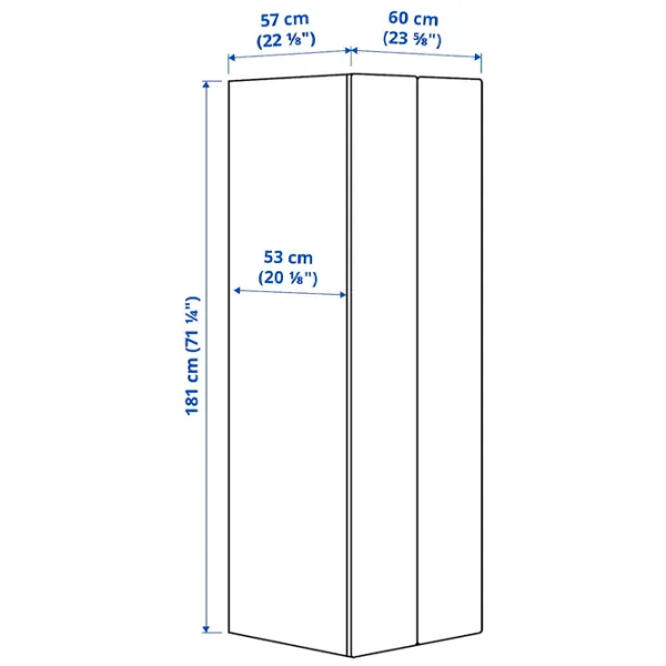 Dulap Ikea Smastad/Platsa 60 x 57 x 181 / DSP / Alb photo 6