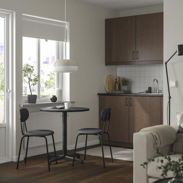 Обеденные стол со стульями Ikea Stenssele/Ostano/Remmarn Круглая / ДСП / Тёмно-серый photo 8 Обеденные стол со стульями Ikea Stenssele/Ostano/Remmarn Круглая / ДСП / Тёмно-серый photo 8