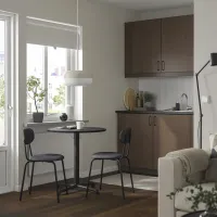 Set masă și scaune Ikea Stenssele/Ostano/Remmarn Rotundă / PAL / Dark Gray photo 8