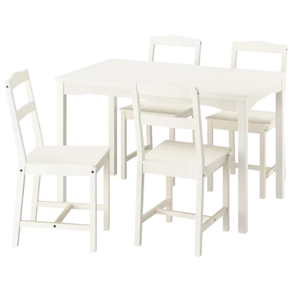 Set masă și scaune Ikea Hauga Dreptunghiulară / PAL / White photo 1