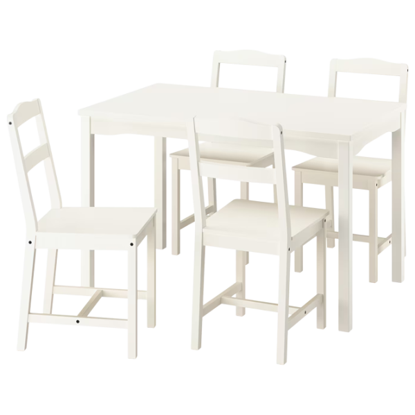 Set masă și scaune Ikea Hauga Dreptunghiulară / PAL / White photo 1