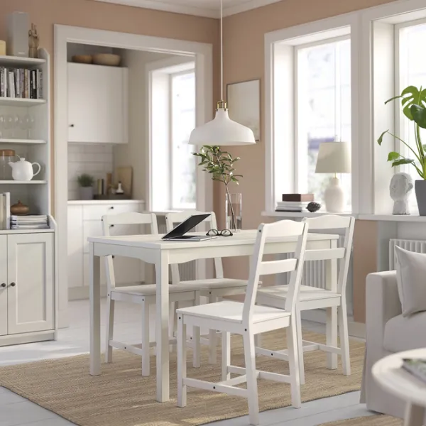 Set masă și scaune Ikea Hauga Dreptunghiulară / PAL / White photo 6