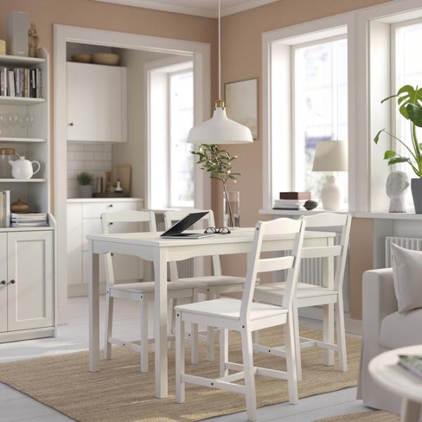 Set masă și scaune Ikea Hauga Dreptunghiulară / PAL / White photo 6