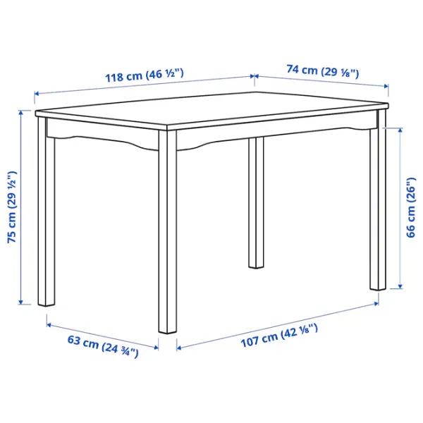 Set masă și scaune Ikea Hauga Dreptunghiulară / PAL / White photo 7