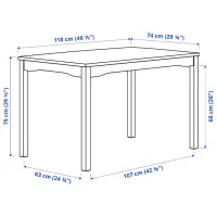 Set masă și scaune Ikea Hauga Dreptunghiulară / PAL / White photo 7