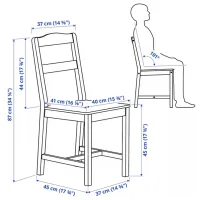 Set masă și scaune Ikea Hauga Dreptunghiulară / PAL / White photo 8