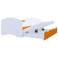 Детская кровать Happy Babies Happy 90 x 200 см / ПВХ / Оранжевый