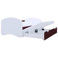 Pat pentru copii Happy Babies Happy 90 x 200 cm / PVC / Wenge