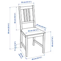 Обеденные стол со стульями Ikea Hauga/Stefan/Knisa Квадратная / ДСП / Серый photo 7