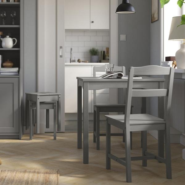 Set masă și scaune Ikea Hauga Pătrată / PAL / Gray photo 5