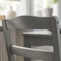 Обеденные стол со стульями Ikea Hauga Квадратная / ДСП / Серый photo 7