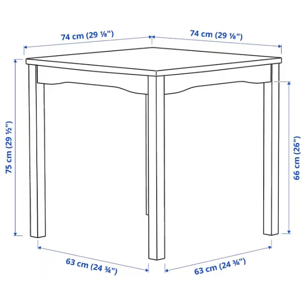 Set masă și scaune Ikea Hauga Pătrată / PAL / Gray photo 8