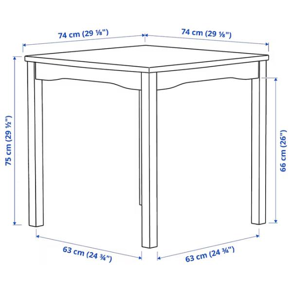 Set masă și scaune Ikea Hauga Pătrată / PAL / Gray photo 8