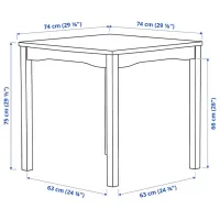 Обеденные стол со стульями Ikea Hauga Квадратная / ДСП / Серый photo 8