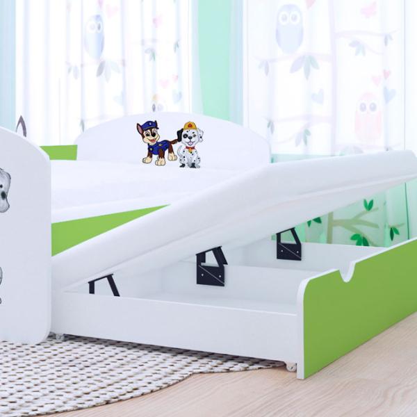 Pat pentru copii Happy Babies Happy Two Dogs 90 x 180 cm / PVC / Green photo 3