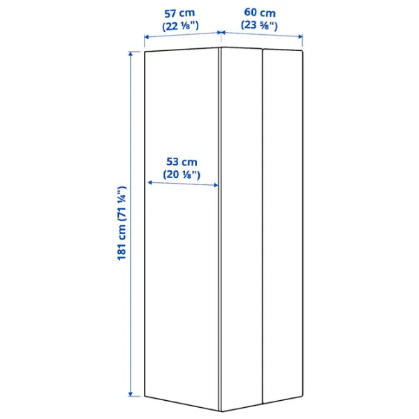 Dulap Ikea Smastad/Platsa 60 x 57 x 181 / DSP / Alb photo 6
