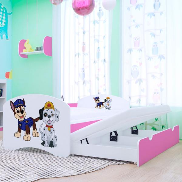 Pat pentru copii Happy Babies Happy Two Dogs 90 x 180 cm / PVC / Pink photo 2 Pat pentru copii Happy Babies Happy Two Dogs 90 x 180 cm / PVC / Pink photo 2