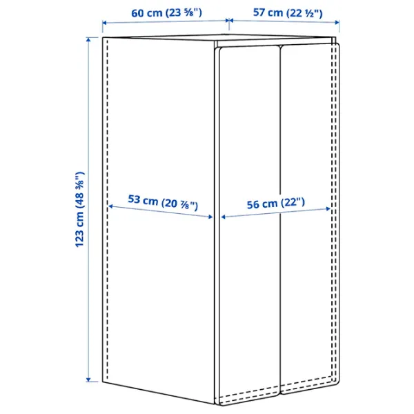 Dulap Ikea Smastad/Platsa 60 x 57 x 123 / DSP / Alb photo 7