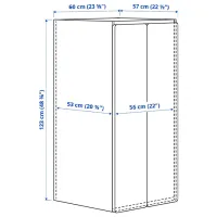 Шкаф Ikea Smastad/Platsa 60 x 57см x 123 / ДСП / Белый photo 7
