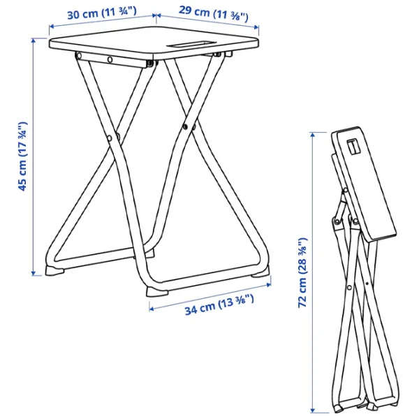 Обеденные стол со стульями Ikea Gunde Квадратная / Дерево / Черный photo 9