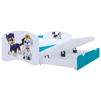Pat pentru copii Happy Babies Happy Two Dogs 90 x 180 cm / PVC / Blue