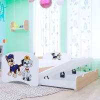 Pat pentru copii Happy Babies Happy Two Dogs 90 x 180 cm / PVC / Light Pear photo 2