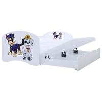 Детская кровать Happy Babies Happy Two Dogs 90 x 180 см / ПВХ / Белый