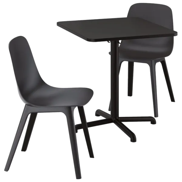 Set masă și scaune Ikea Stenssele/Odger Pătrată / PAL / Anthracite photo 1