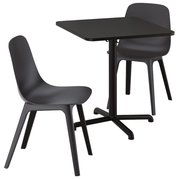 Set masă și scaune Ikea Stenssele/Odger Pătrată / PAL / Anthracite photo 1