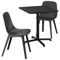 Set masă și scaune Ikea Stenssele/Odger Pătrată / PAL / Anthracite