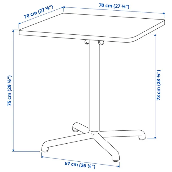 Set masă și scaune Ikea Stenssele/Odger Pătrată / PAL / Anthracite photo 6
