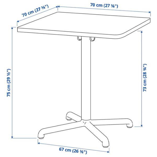 Set masă și scaune Ikea Stenssele/Odger Pătrată / PAL / Anthracite photo 6