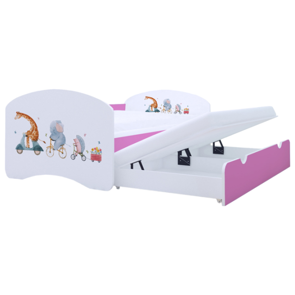 Детская кровать Happy Babies Happy Pets 80 x 160 см / ПВХ / Розовый photo 1 Детская кровать Happy Babies Happy Pets 80 x 160 см / ПВХ / Розовый photo 1