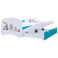 Детская кровать Happy Babies Happy Pets 80 x 160 см / ПВХ / Синий