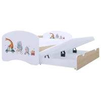 Pat pentru copii Happy Babies Happy Pets 80 x 160 cm / PVC / Light Pear