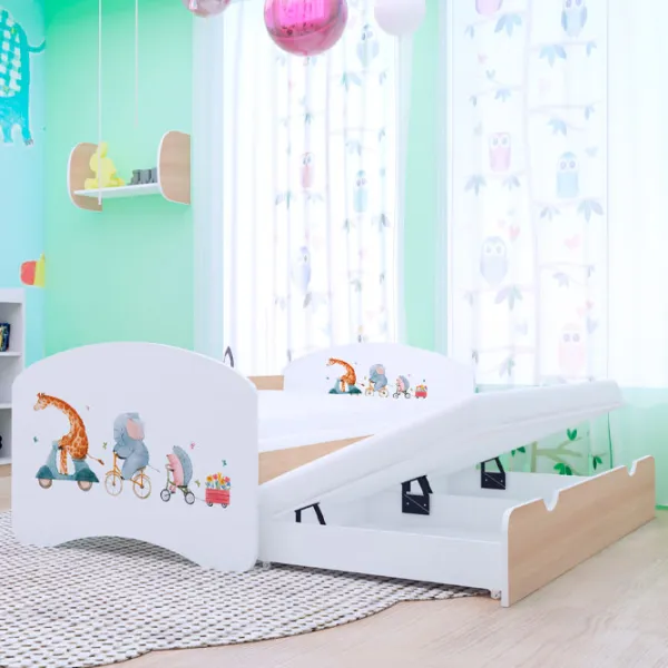 Pat pentru copii Happy Babies Happy Pets 80 x 160 cm / PVC / Light Pear photo 2 Pat pentru copii Happy Babies Happy Pets 80 x 160 cm / PVC / Light Pear photo 2