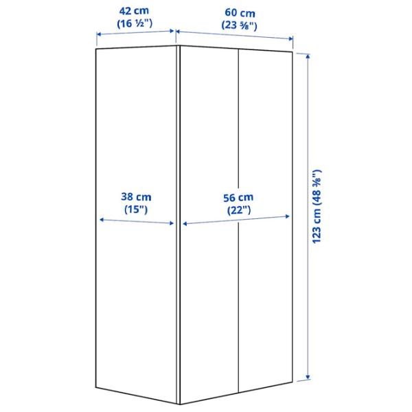 Dulap Ikea Smastad/Platsa 60 x 40 x 123 / DSP / Alb photo 4