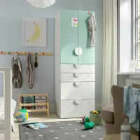Шкаф Ikea Smastad/Platsa 60 x 57см x 181 / ДСП / Белый photo 3