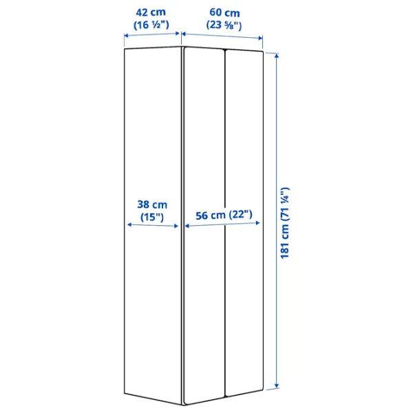 Dulap Ikea Smastad 60 x 42 x 181 / DSP / Alb photo 6