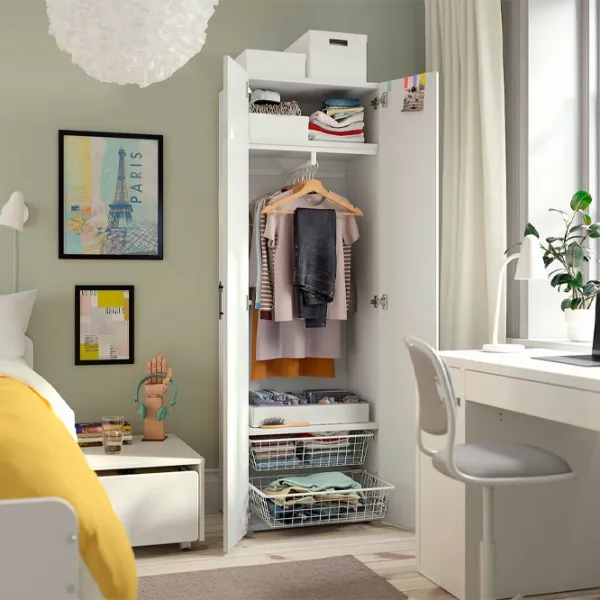 Шкаф Ikea Smastad 60 x 42см x 181 / ДСП / Белый photo 3
