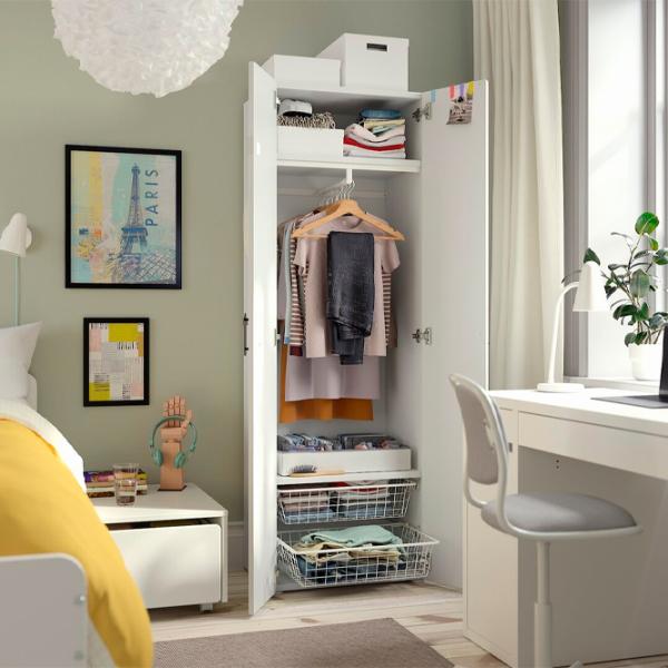 Шкаф Ikea Smastad 60 x 42см x 181 / ДСП / Белый photo 3
