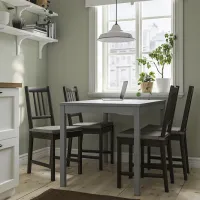Set masă și scaune Ikea Hauga/Stefan Dreptunghiulară / PAL / Gray photo 6