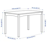 Set masă și scaune Ikea Hauga/Stefan Dreptunghiulară / PAL / Gray photo 7